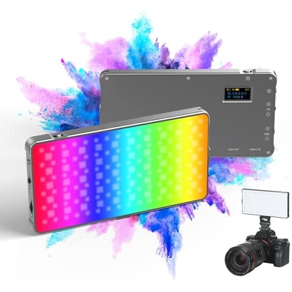 Amazon.com : PHOTOOLEX RL135 10W RGB Video Light, Built-in 4000mAh